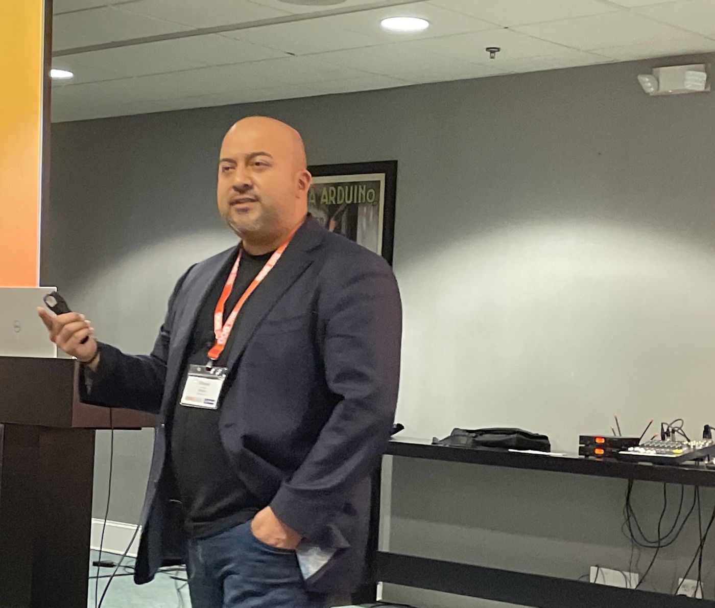 Steve Rangel, founder of SIOTO Workforce, leading a training session